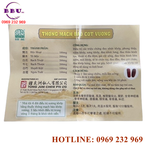 Mang lại hiệu quả ấn tượng trong giảm đau nhức với Thông mạch bảo cốt vương 